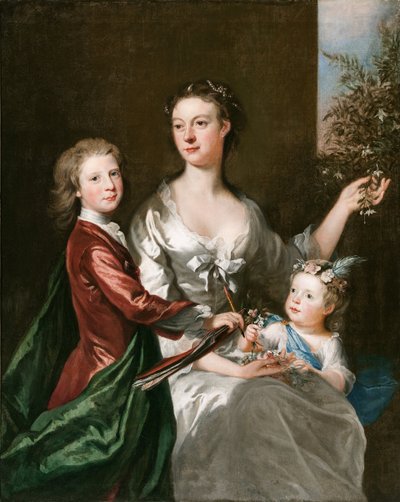 Die Frau des Künstlers Susanna, Sohn Anthony und Tochter Susanna von Joseph Highmore